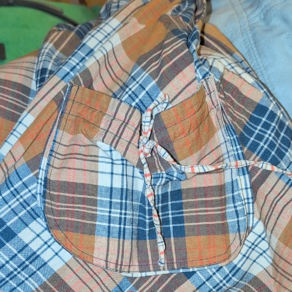Billabong Plaid Halter Dress - Blue and Brown - Picture 4 of 5